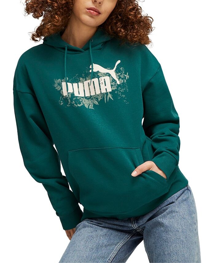 

Женская толстовка с рисунком Essential Floral Vibes Puma, серебро