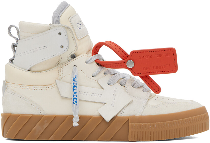 

Off-White Бело-белые кроссовки Off-White с плавающей стрелкой