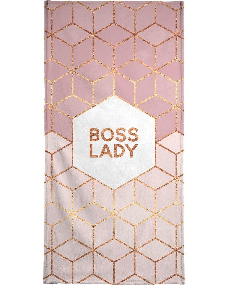 

Полотенце для ванной Juniqe Boss Lady, цвет Rosa & Weiß
