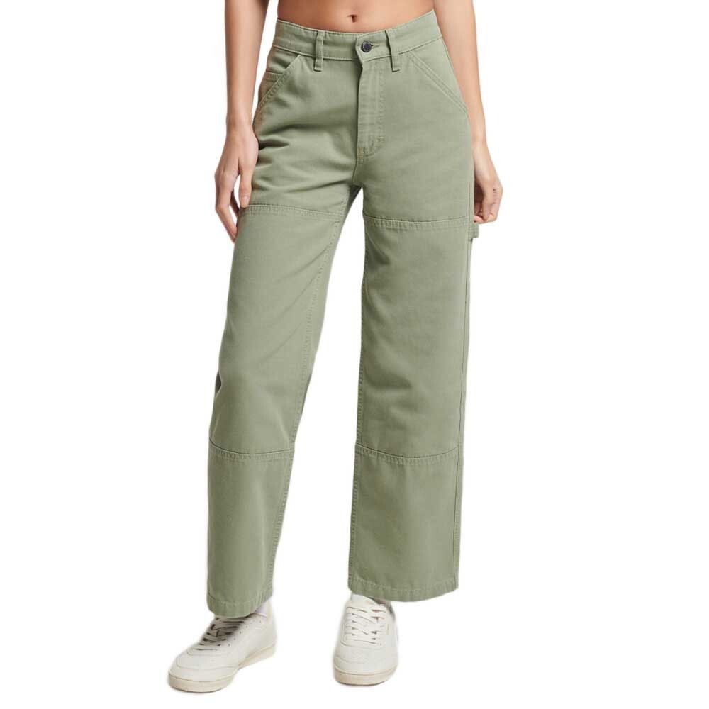 

Брюки Superdry High Rise Carpenter, бежевый