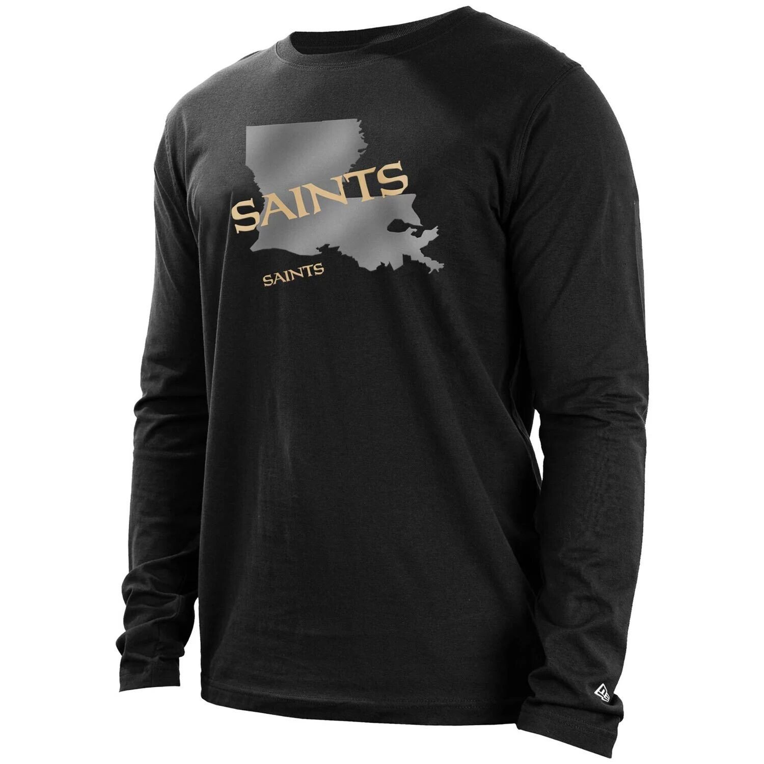 

Мужская черная футболка New Orleans Saints State с длинным рукавом New Era, Черный