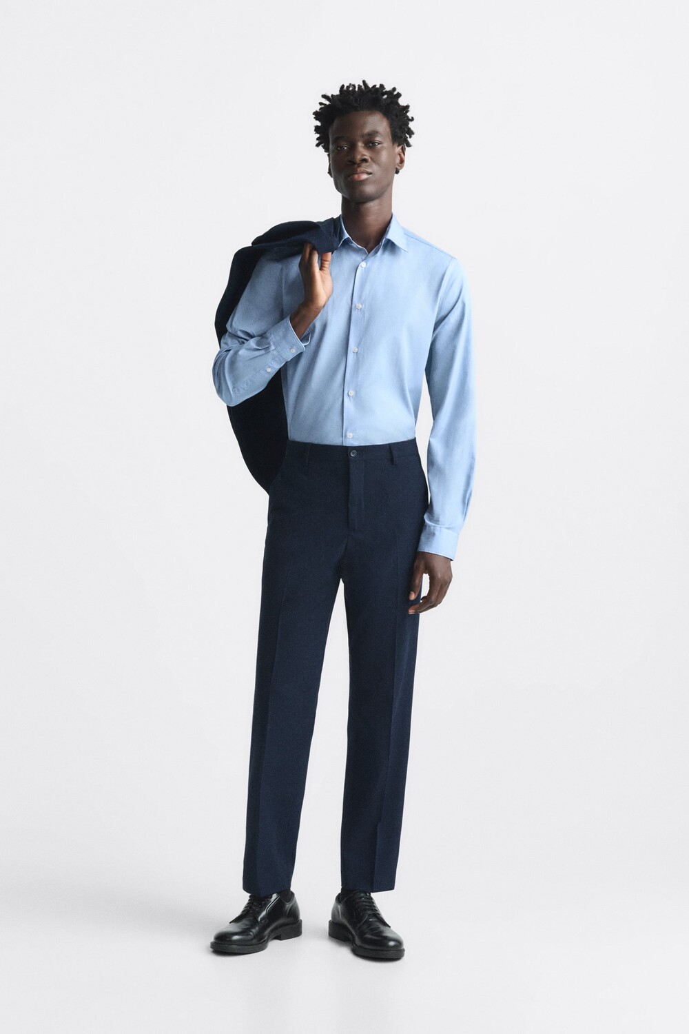

Текстурная рубашка Zara, небесно-голубой