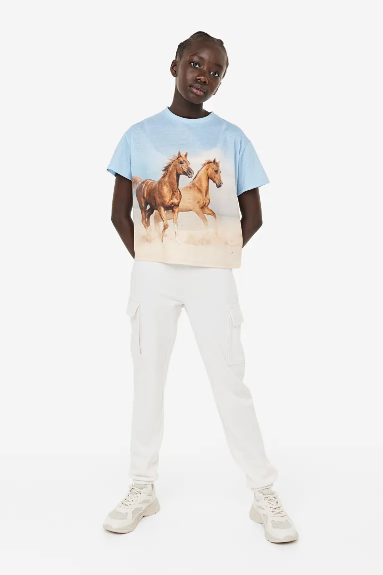 

Объемная футболка H&M, синий