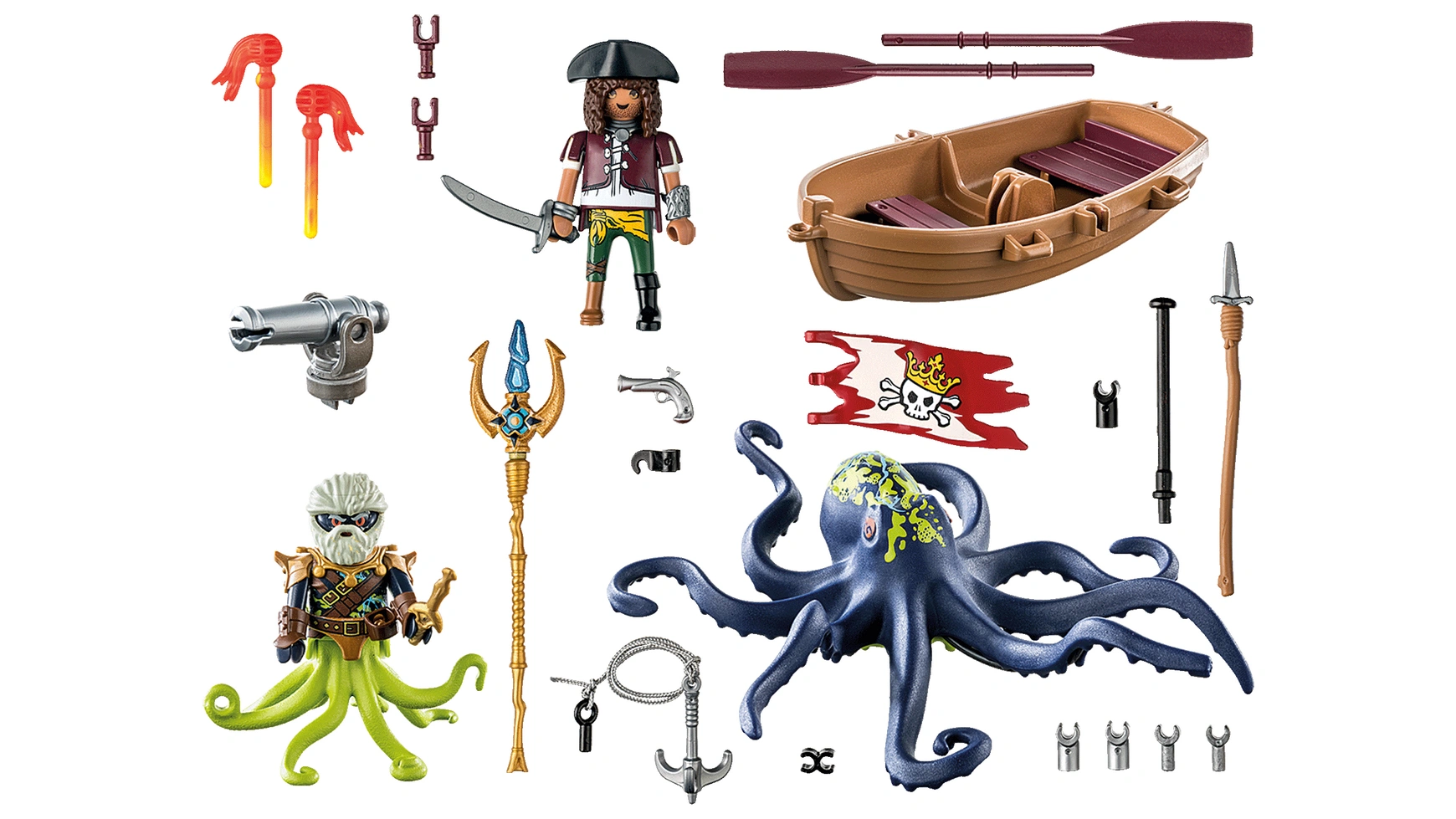 Пираты сражайтесь с гигантским осьминогом Playmobil волшебная принцесса русалка с меняющим цвет осьминогом playmobil