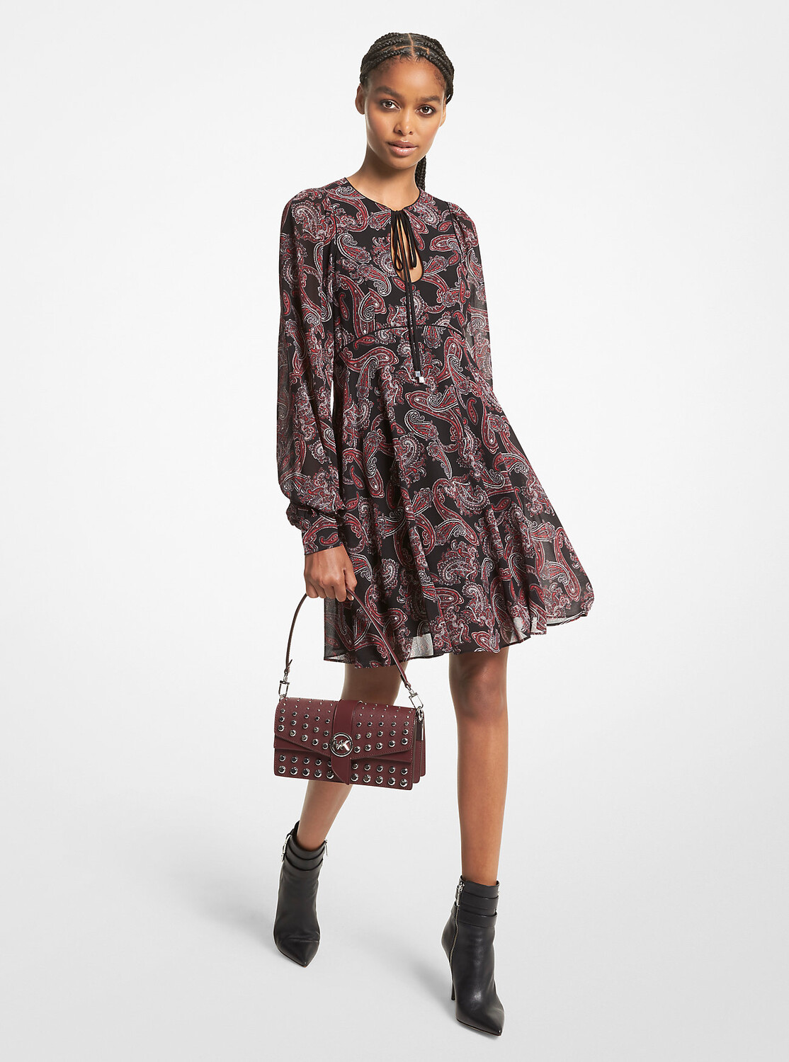 

Платье Жоржет с узором пейсли Michael Kors, розовый