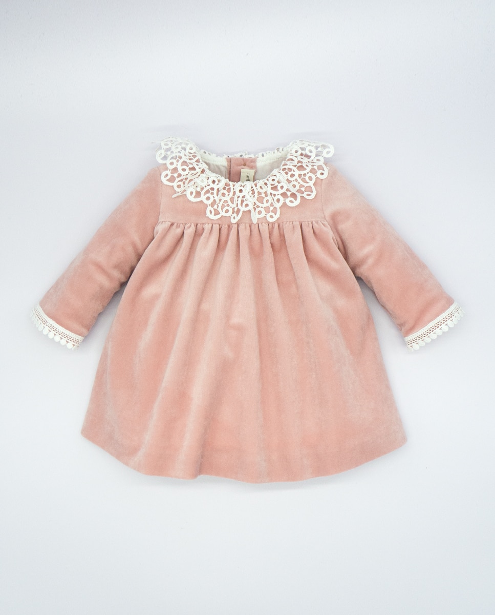 цена Розовое бархатное платье для девочки Fina Ejerique, розовый