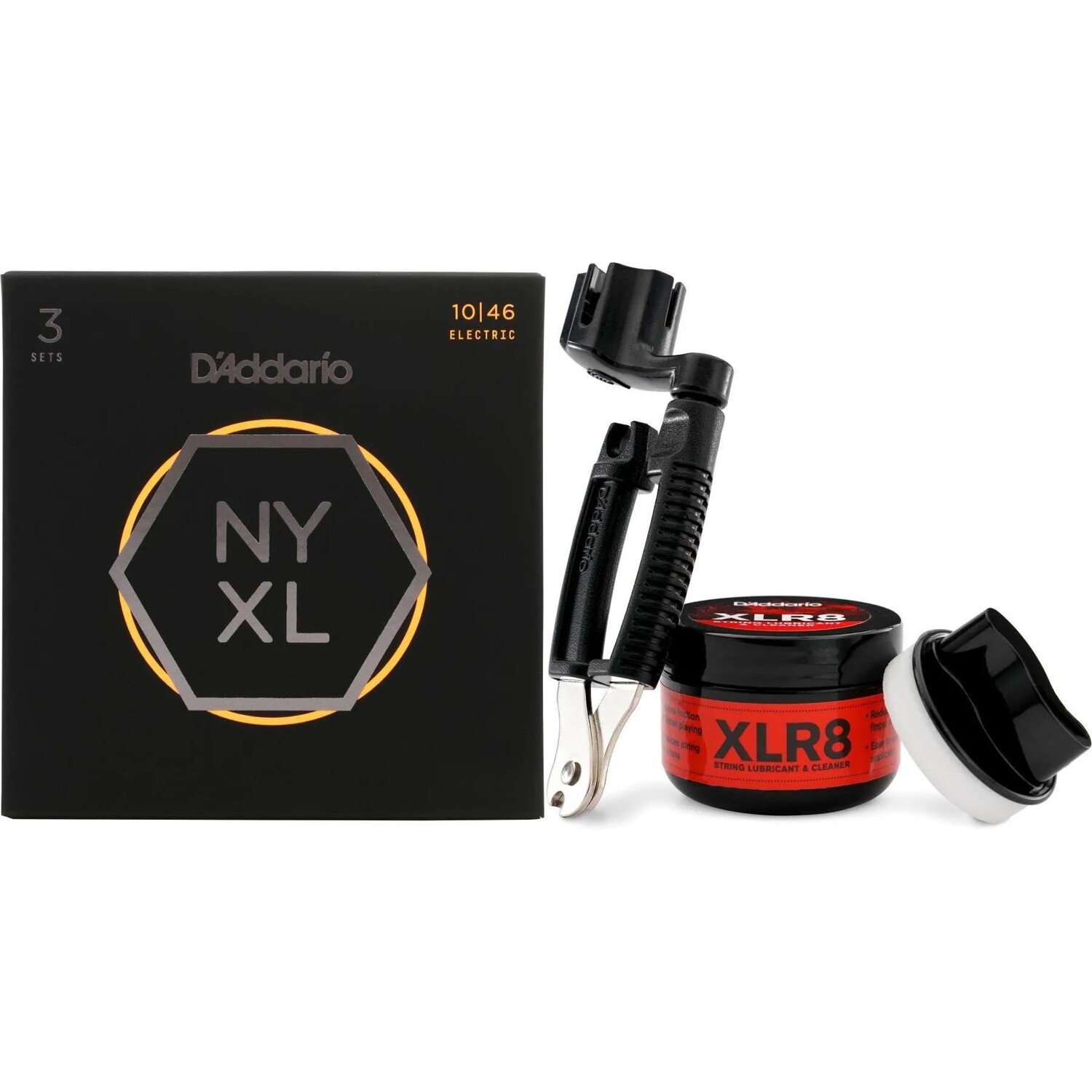 

Струны для электрогитары D'Addario NYXL1046 NYXL с никелевой обмоткой — .010-.046, стандартные легкие (3 шт.), набор для ухода