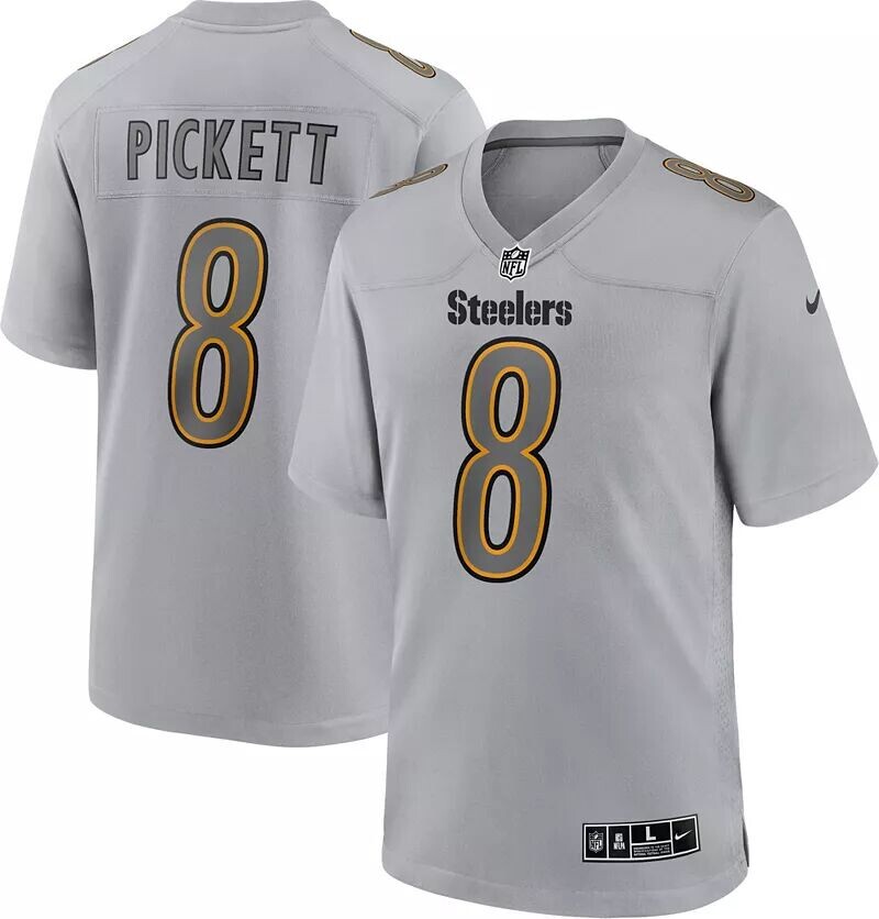 

Мужское джерси Nike Pittsburgh Steelers Kenny Pickett #8 Atmography Grey Game