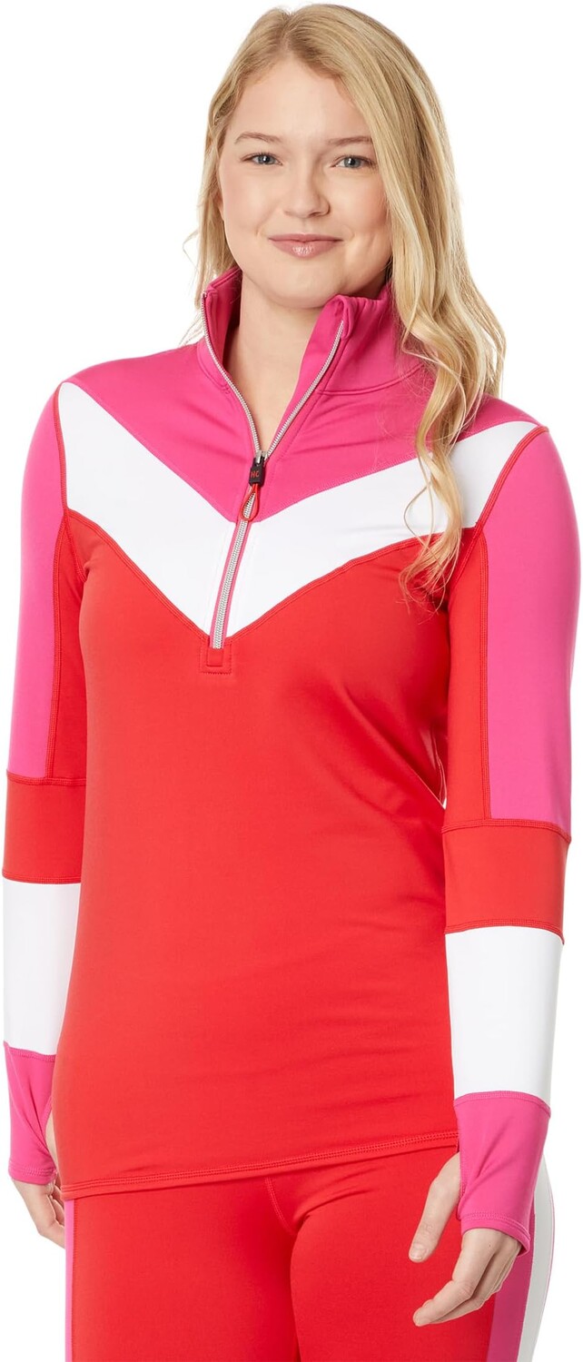 

Пуловер Hot Chillys Micro Elite Chamois Color-Block Zip-T, цвет Modern/Fuchsia/White