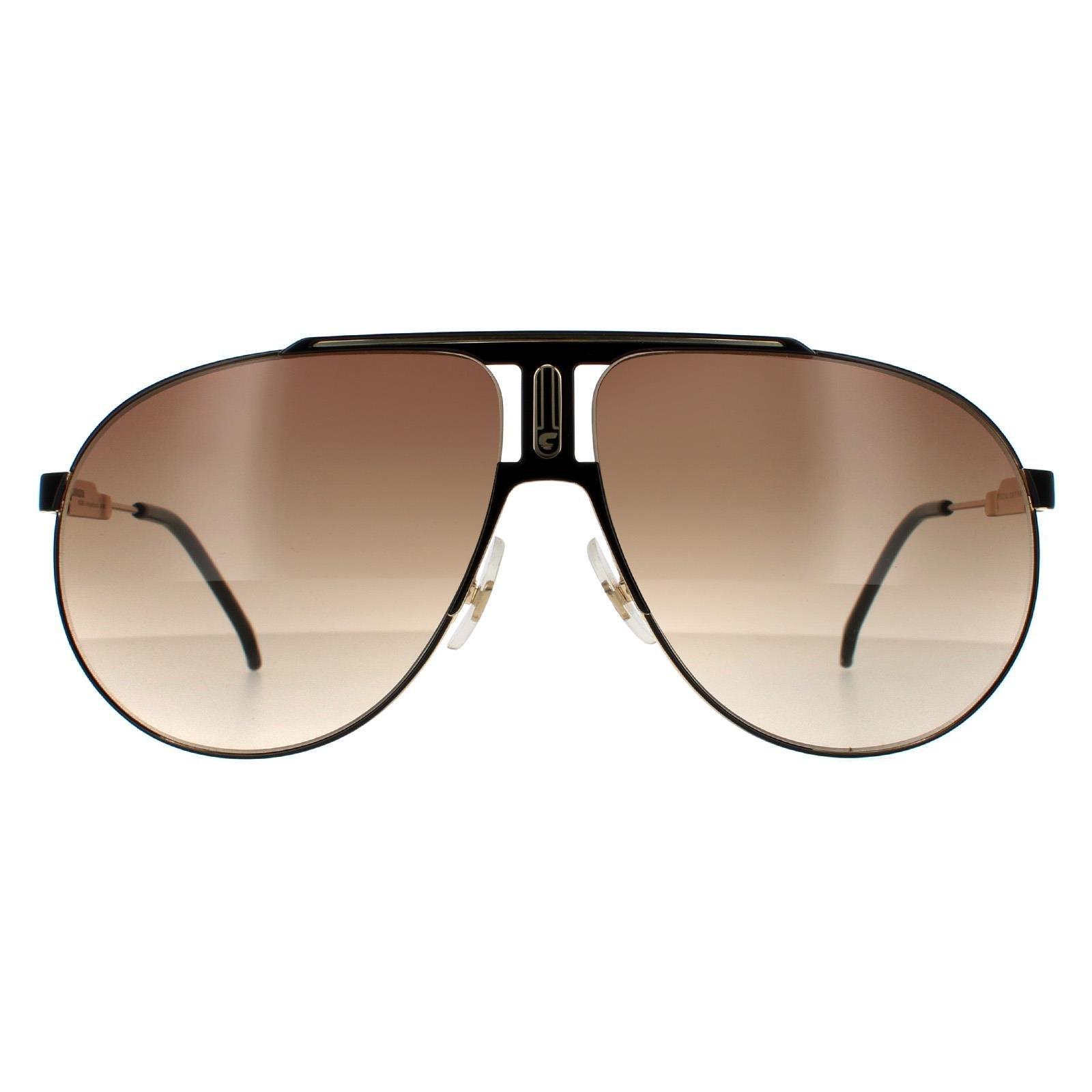 Черные, золотые, коричневые солнцезащитные очки-авиаторы с градиентом Carrera, черный цена и фото