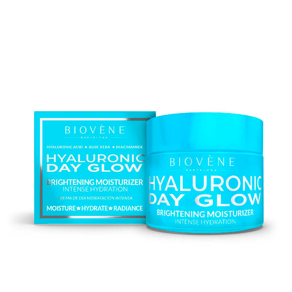 Увлажняющий крем для ухода за лицом Hyaluronic day glow brightening moisturizer intense hydration Biovene, 50 мл цена и фото