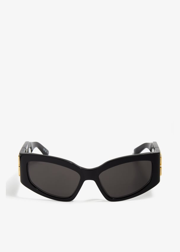 Солнцезащитные очки Balenciaga Bossy Cat, черный солнцезащитные очки balenciaga синий