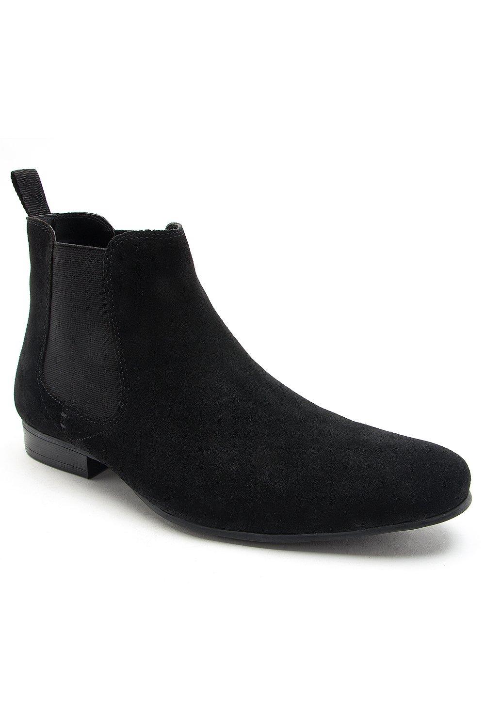 цена Замшевые кожаные ботинки челси Stanway в строгом стиле Thomas Crick, черный