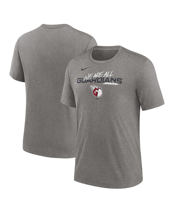 

Мужская футболка Heather Charcoal Cleveland Guardians We Are All Tri-Blend Nike, черный