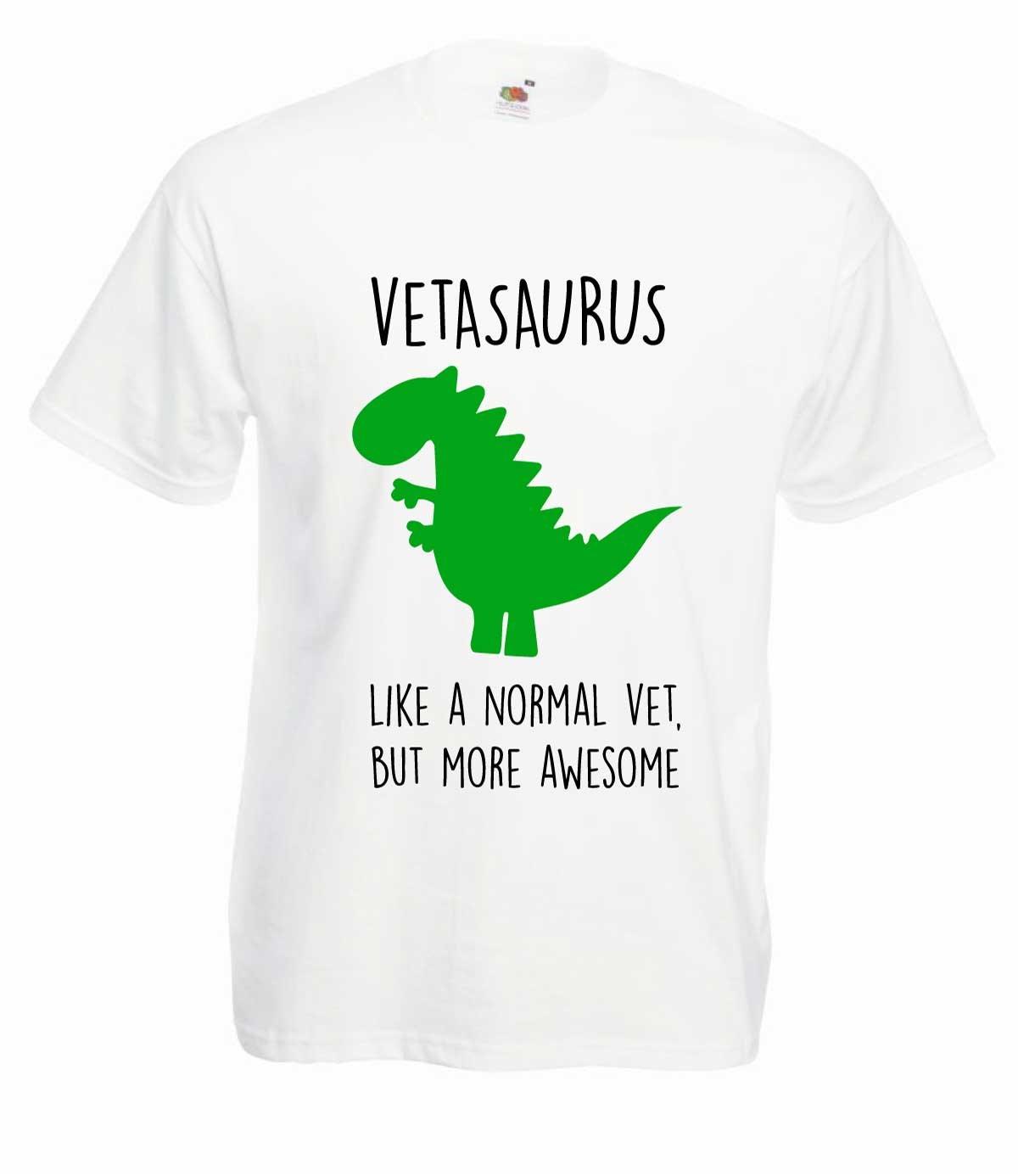Ветазавр, как обычный ветеринар, но более крутая футболка 60 SECOND MAKEOVER, белый