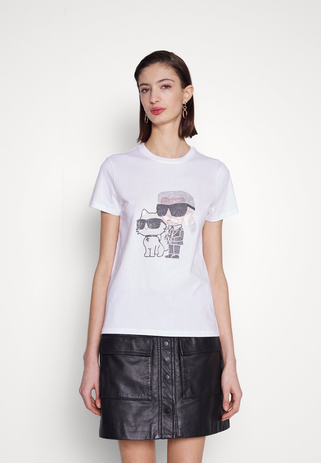 

Футболка с принтом KARL LAGERFELD, белый