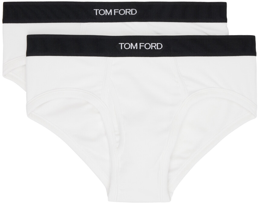 

Комплект двух белых трусов TOM FORD