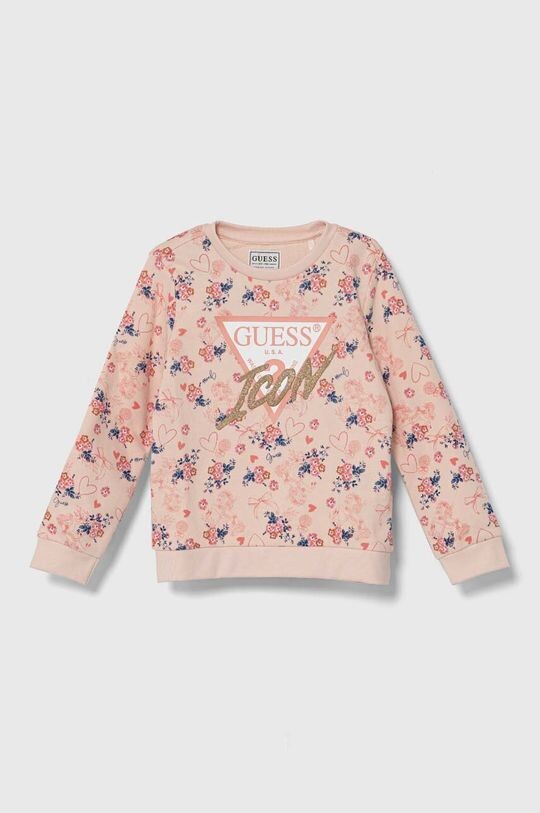

Детская хлопковая толстовка Guess, оранжевый