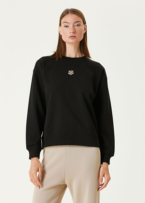 

Толстовка с изображением счастливого тигра Kenzo, черный