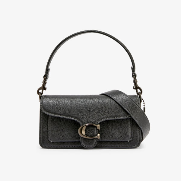 

Сумка на плечо из кожи tabby Coach, черный