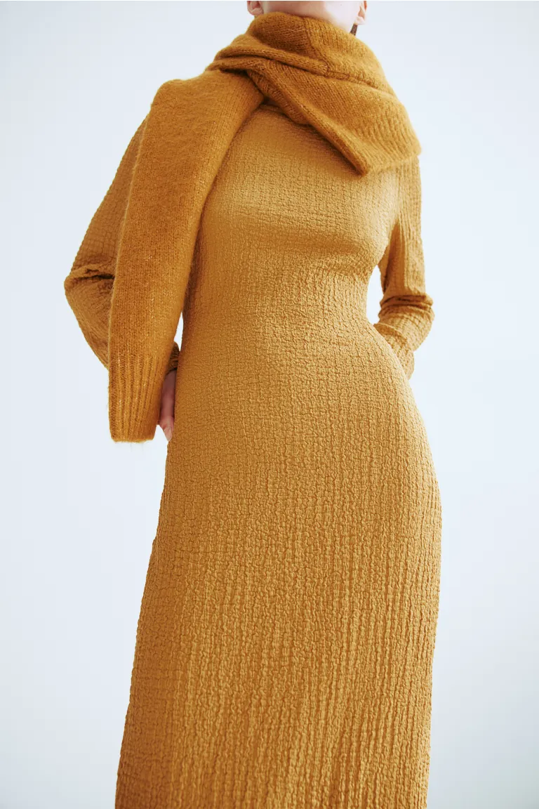 

Платье из тисненого джерси H&M, оранжевый