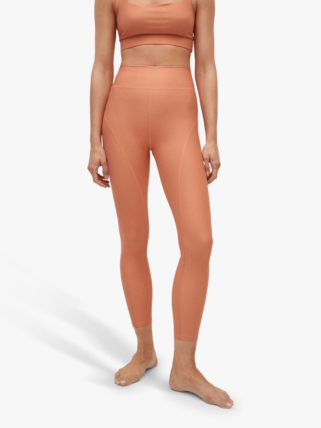 

Дышащие спортивные леггинсы Mango, розовые