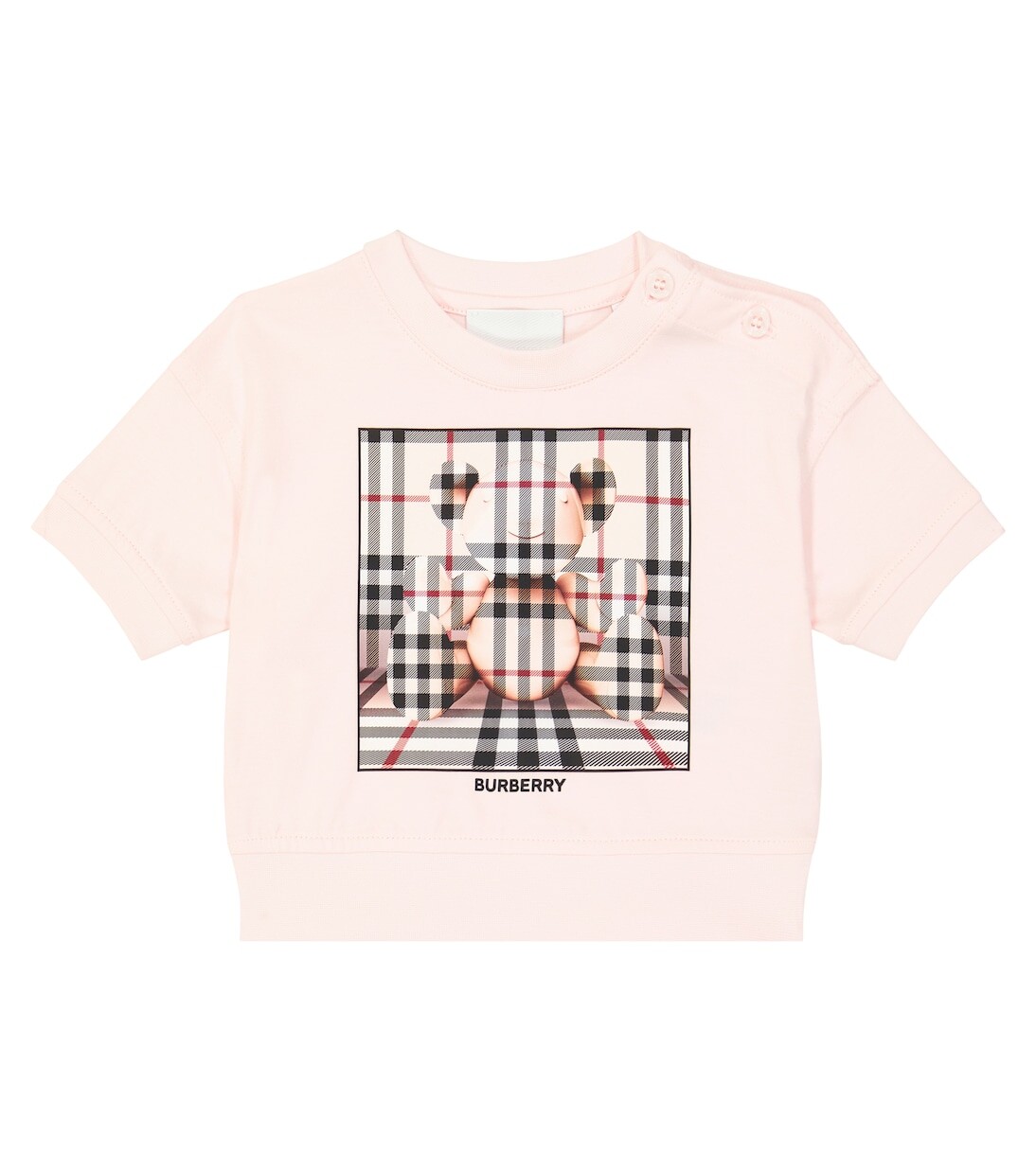 

Футболка из хлопкового джерси с детским принтом Burberry Kids, мультиколор