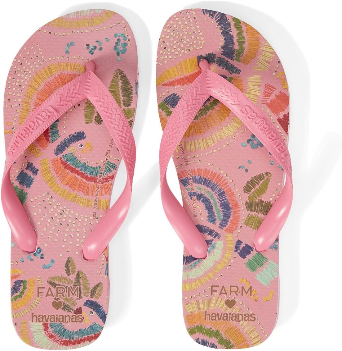 

Шлепанцы Farm Rio Pink Birds Havaianas, цвет Pink Lemonade