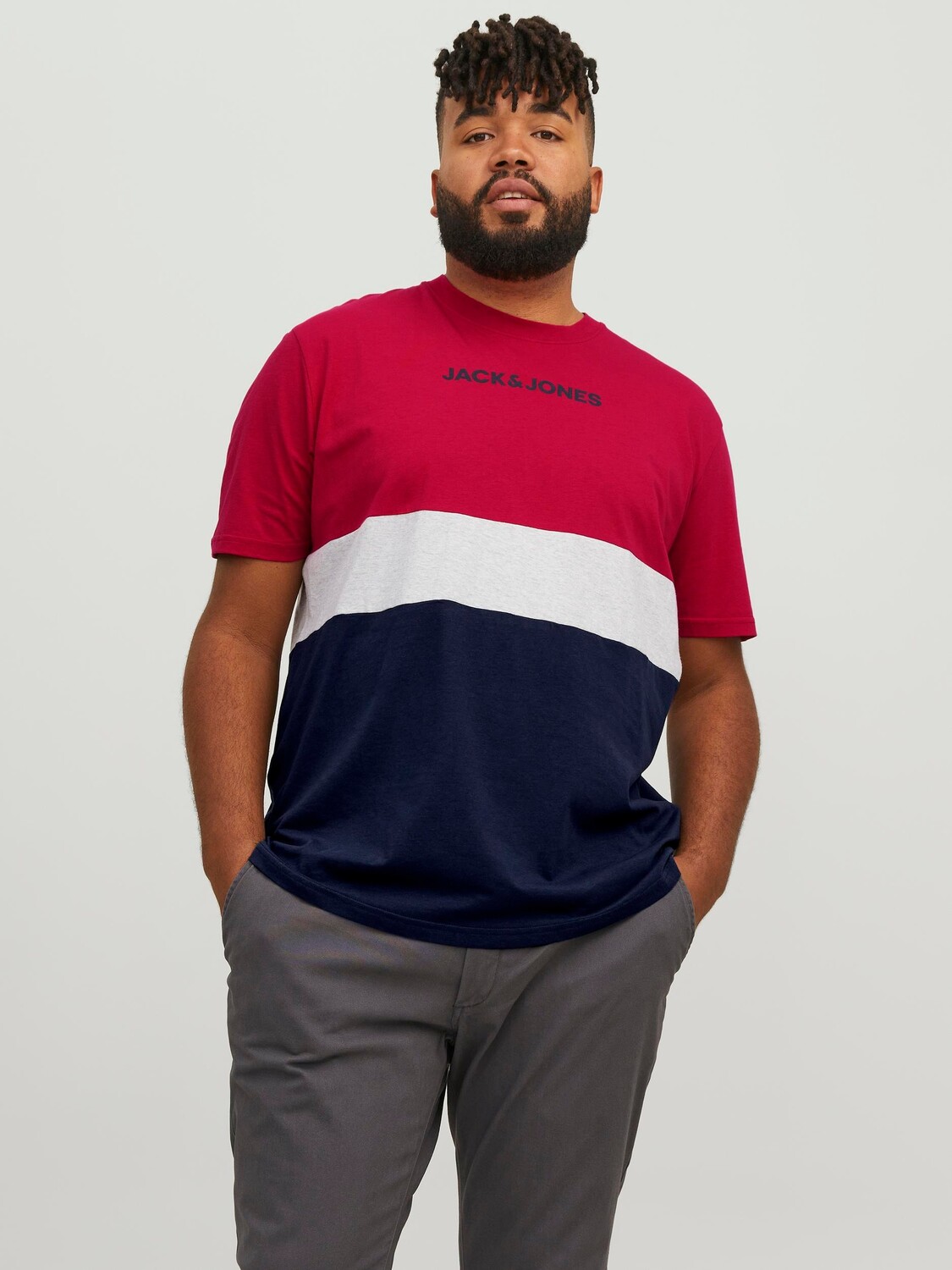 

Футболка Jack & Jones mit Logo Print JJEREID, красный, Черный