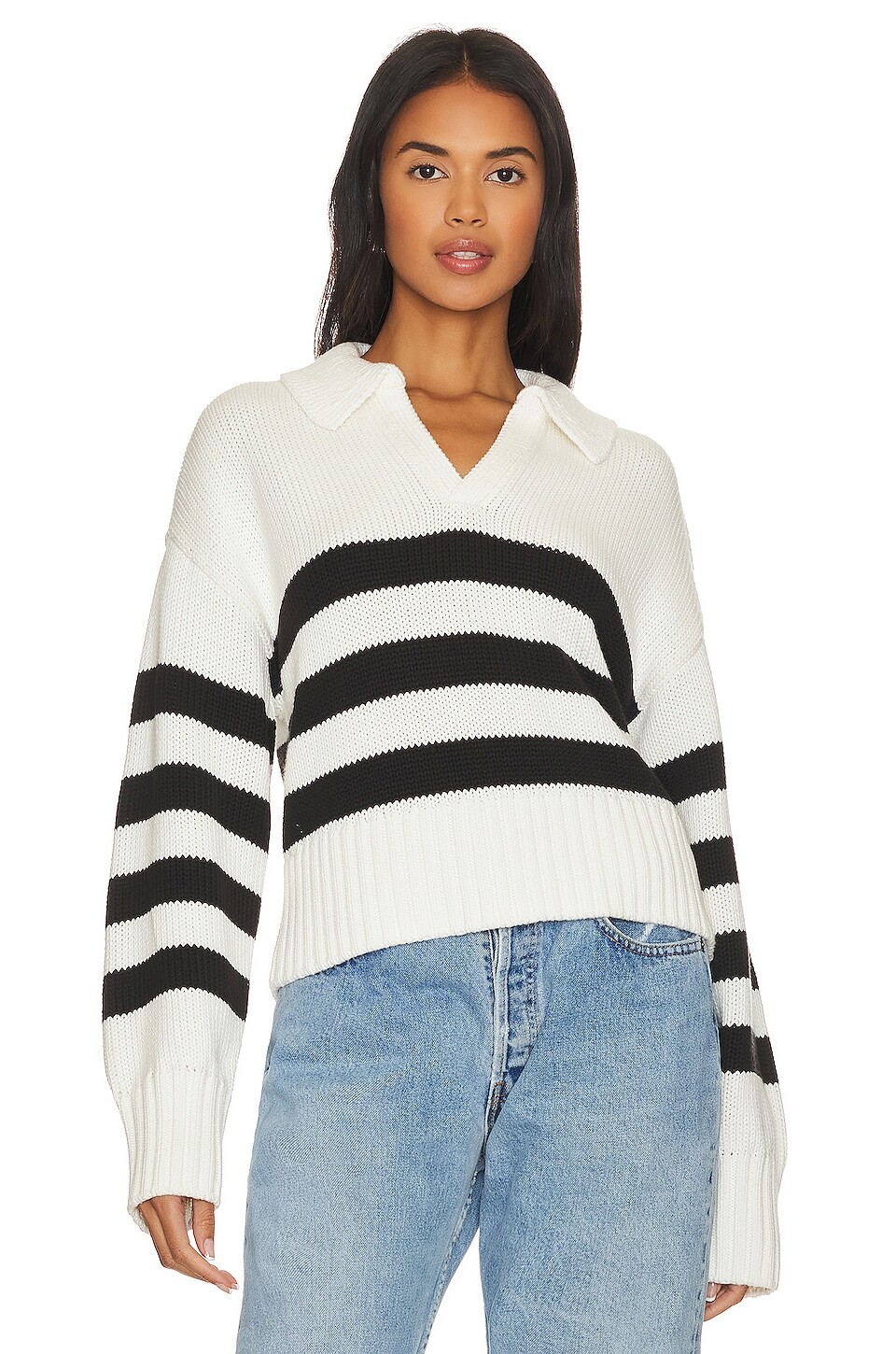 

Свитер PISTOLA Arlo Polo, цвет Midnight Cream Stripe