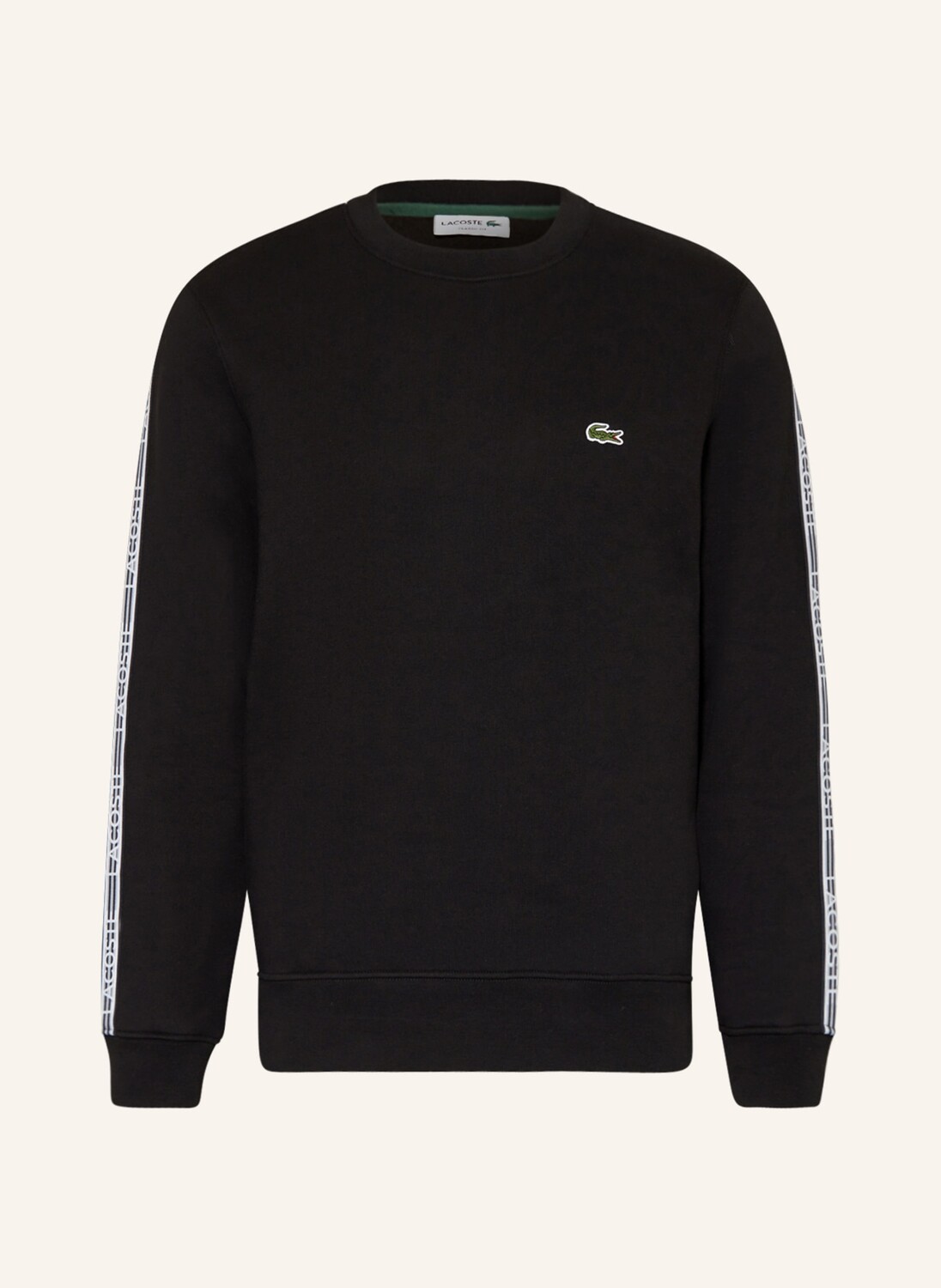 

Толстовка LACOSTE mit Galonstreifen, черный