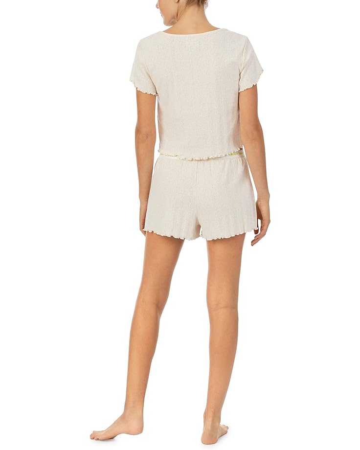 Пижамный комплект DKNY Short Sleeve Top Boxer PJ Set, цвет Cream Heather