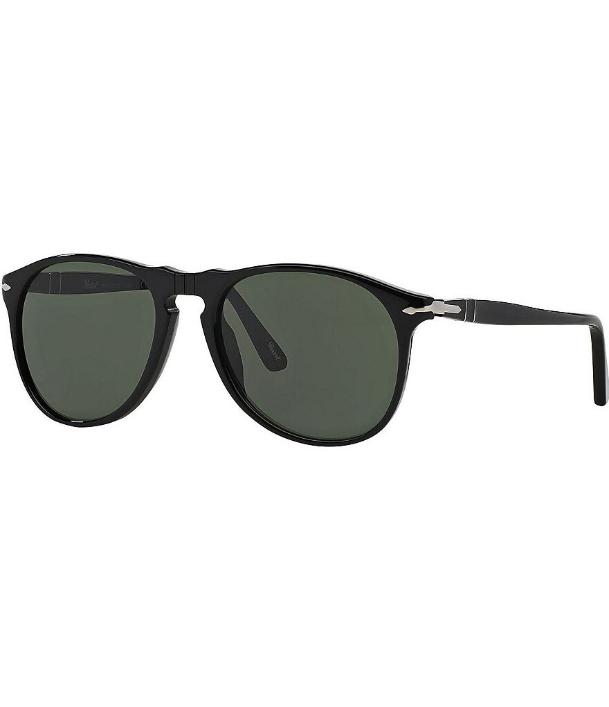 

Мужские солнцезащитные очки-авиаторы Persol PO9649S прозрачные 52 мм, черный