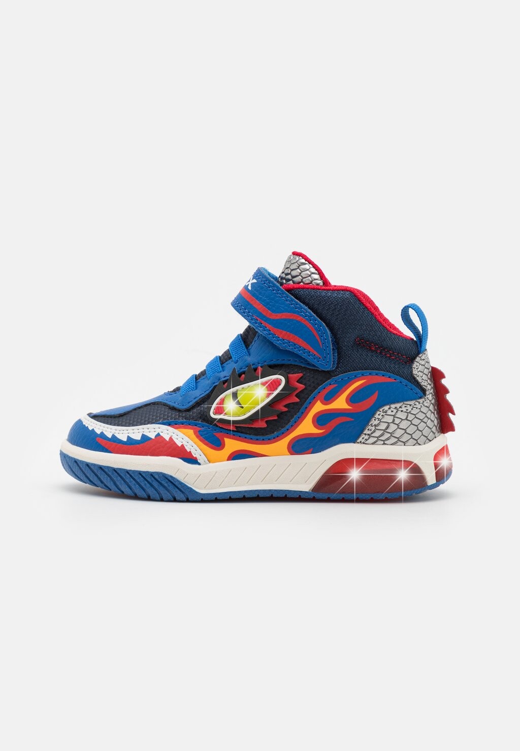 

Кроссовки высокие INEK LIGHT UP BOY Geox, цвет royal/red