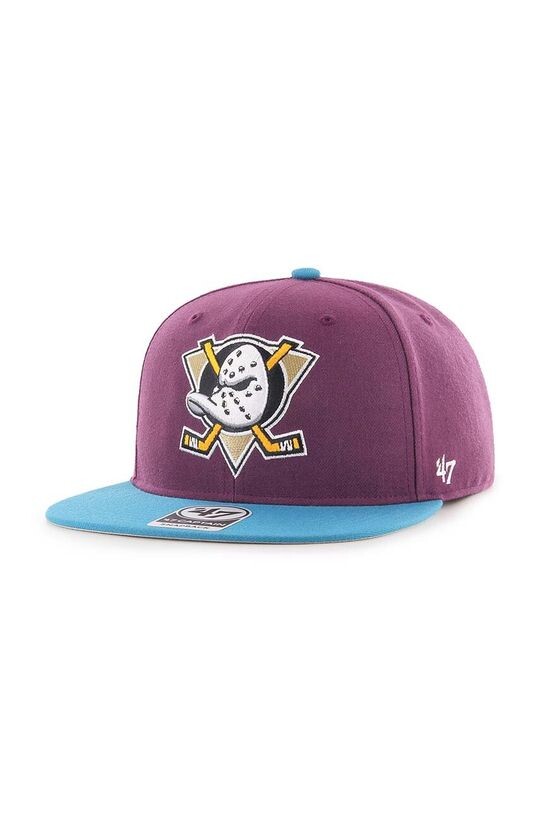 

Бейсболка NHL Anaheim Ducks из смесовой шерсти 47brand, фиолетовый