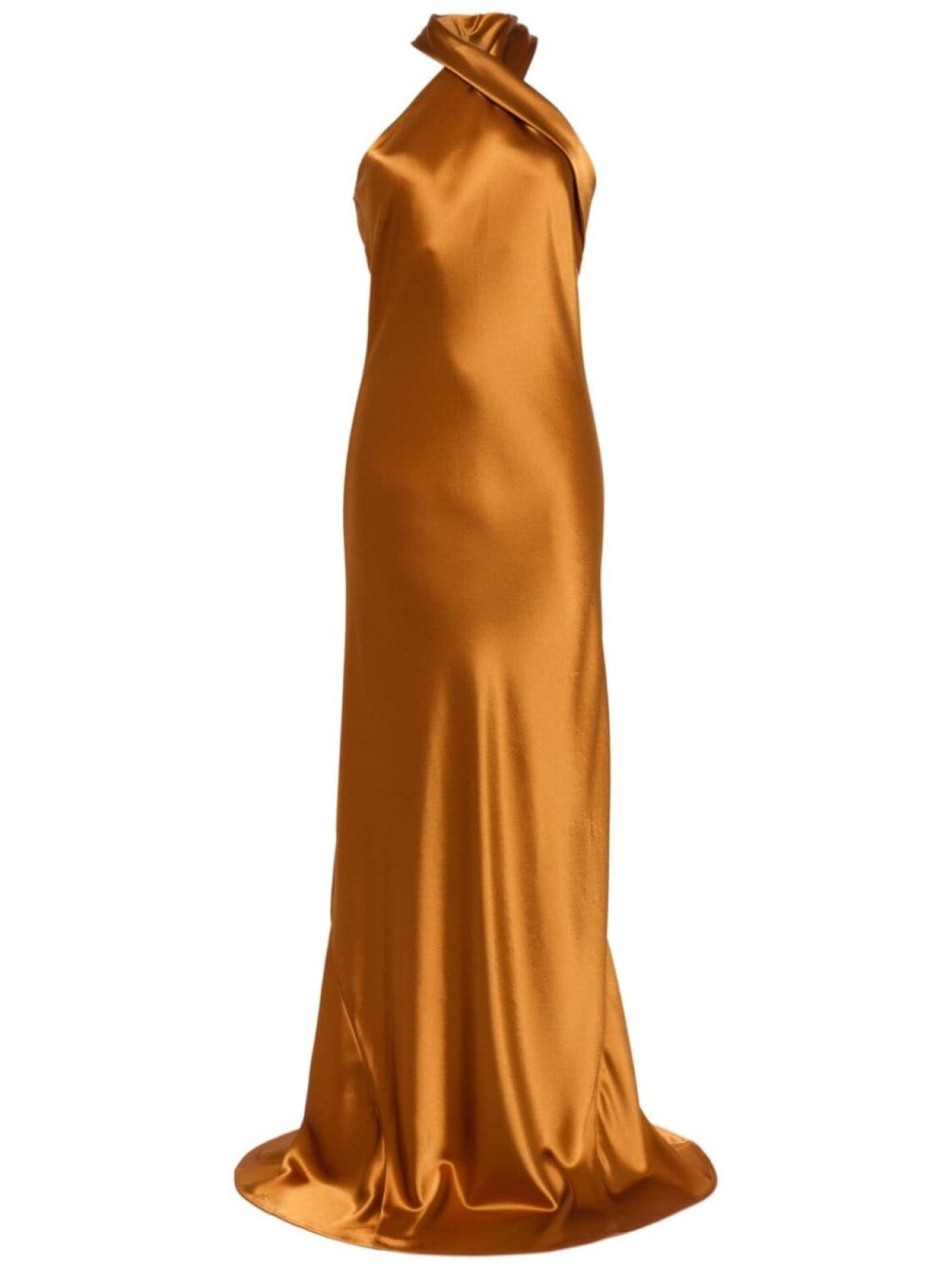 

Galvan London атласное платье Sienna, коричневый