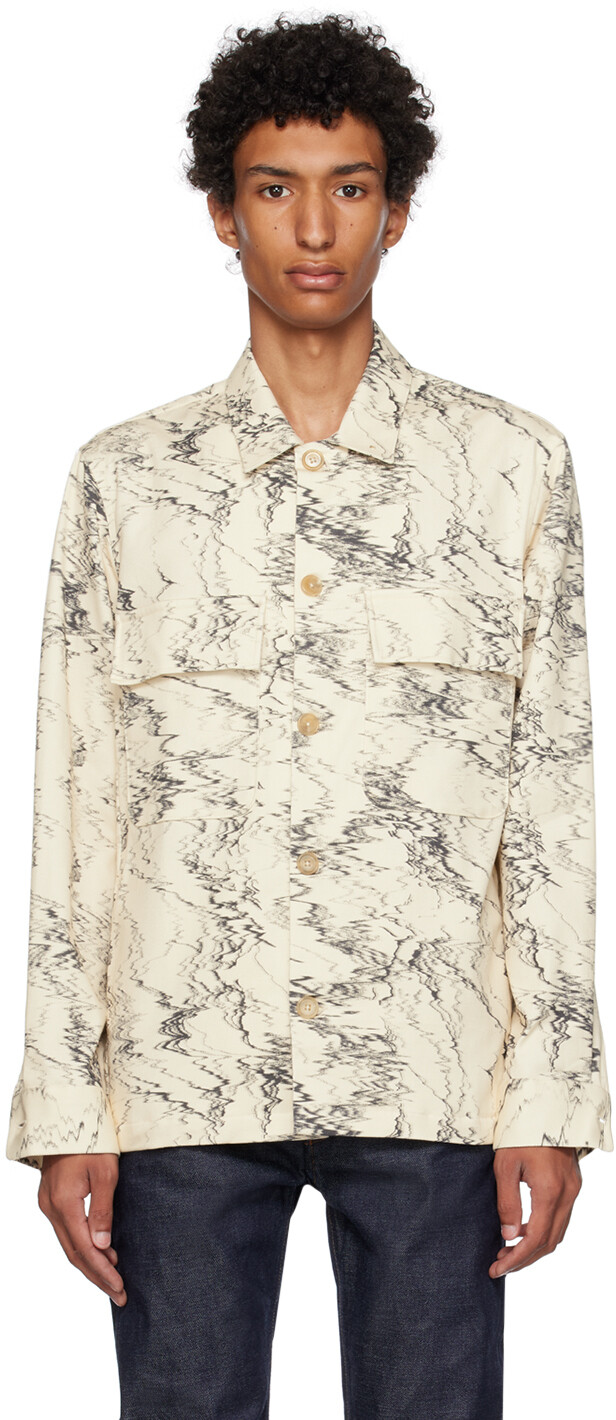 

Бело-черная рубашка с рисунком Paul Smith