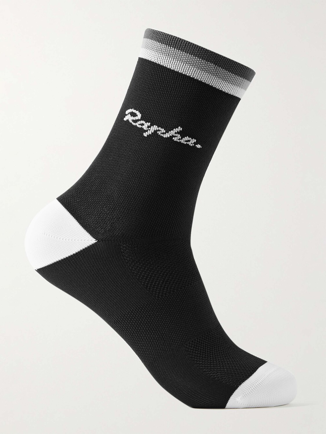 

Носки стрейч-трикотаж в полоску с логотипом интарсия RAPHA, черный