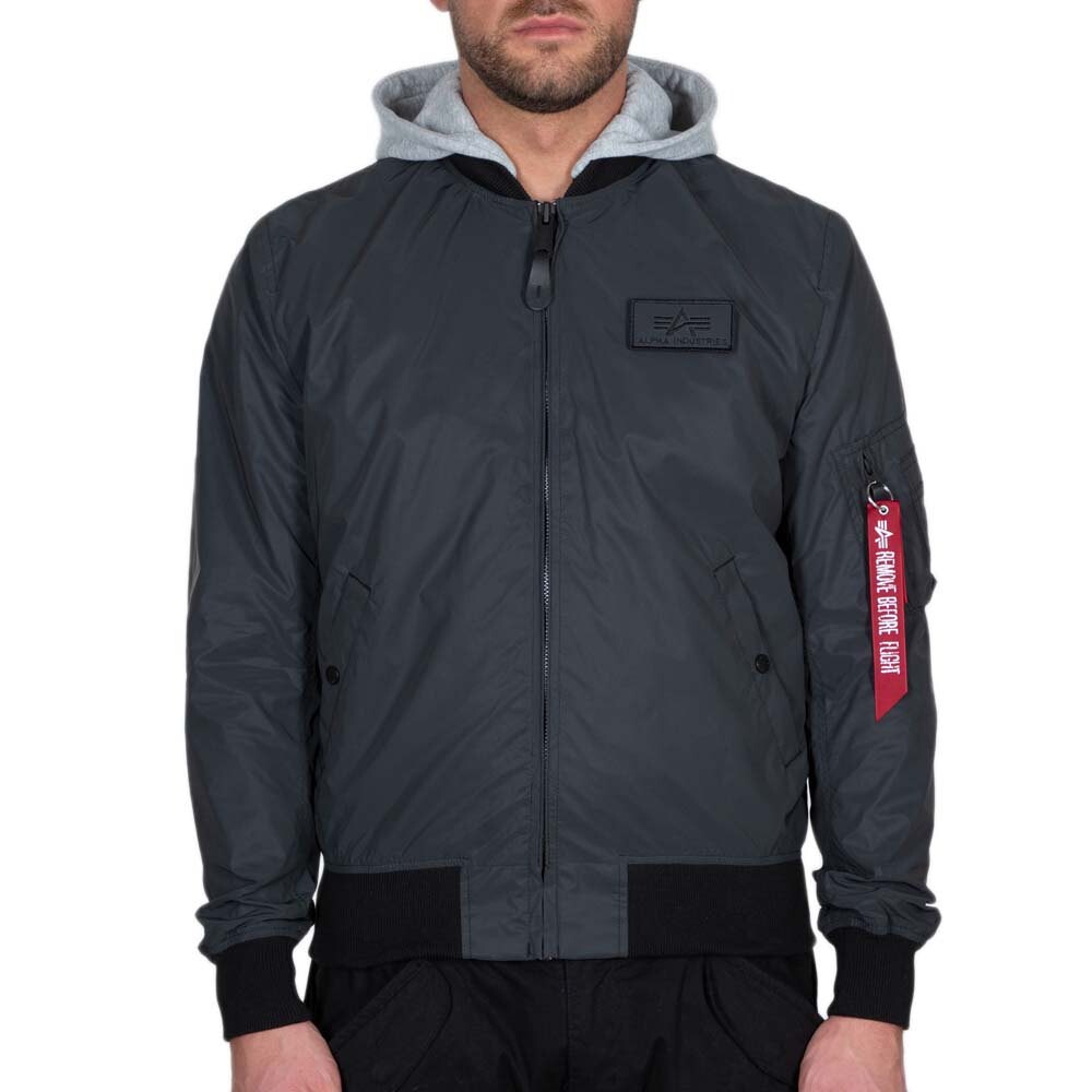 

Куртка Alpha Industries MA-1 LW Hood Reflective, черный