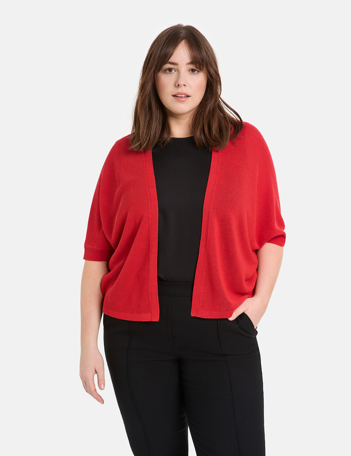 

Кардиган SAMOON Jacke Strick, цвет Power Red