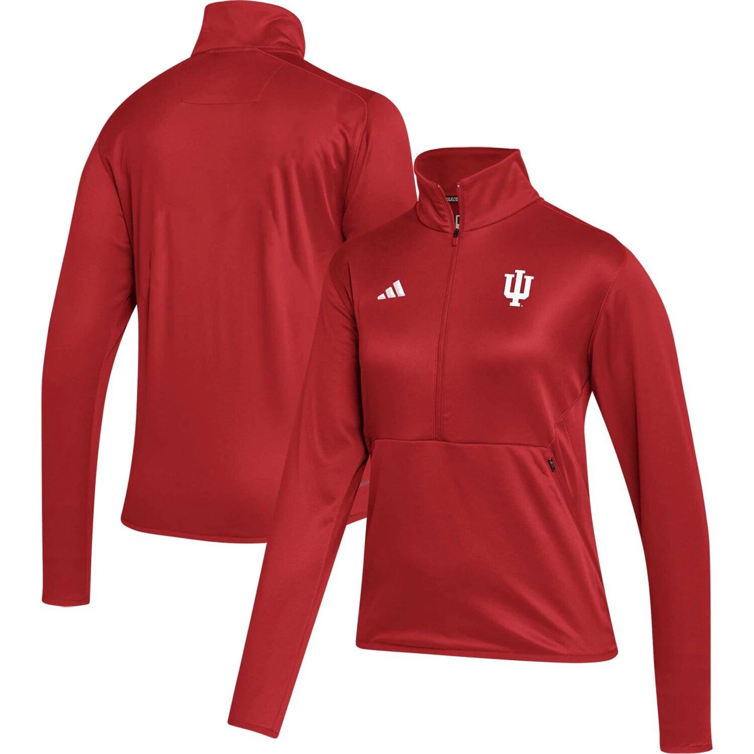 

Женские кроссовки adidas Crimson Indiana Hoosiers 2023 Sideline AEROREADY реглан с половиной молнии adidas