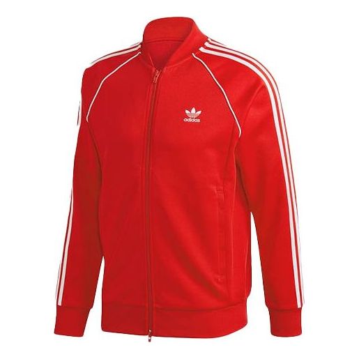 цена Куртка Men's adidas originals Logo Casual Breathable Sports Side Stripe Jacket Red, красный