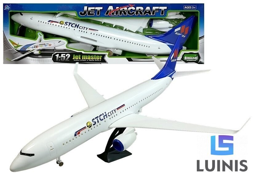 

Lean Toys, самолет 1:52, звуковой свет с фрикционным приводом