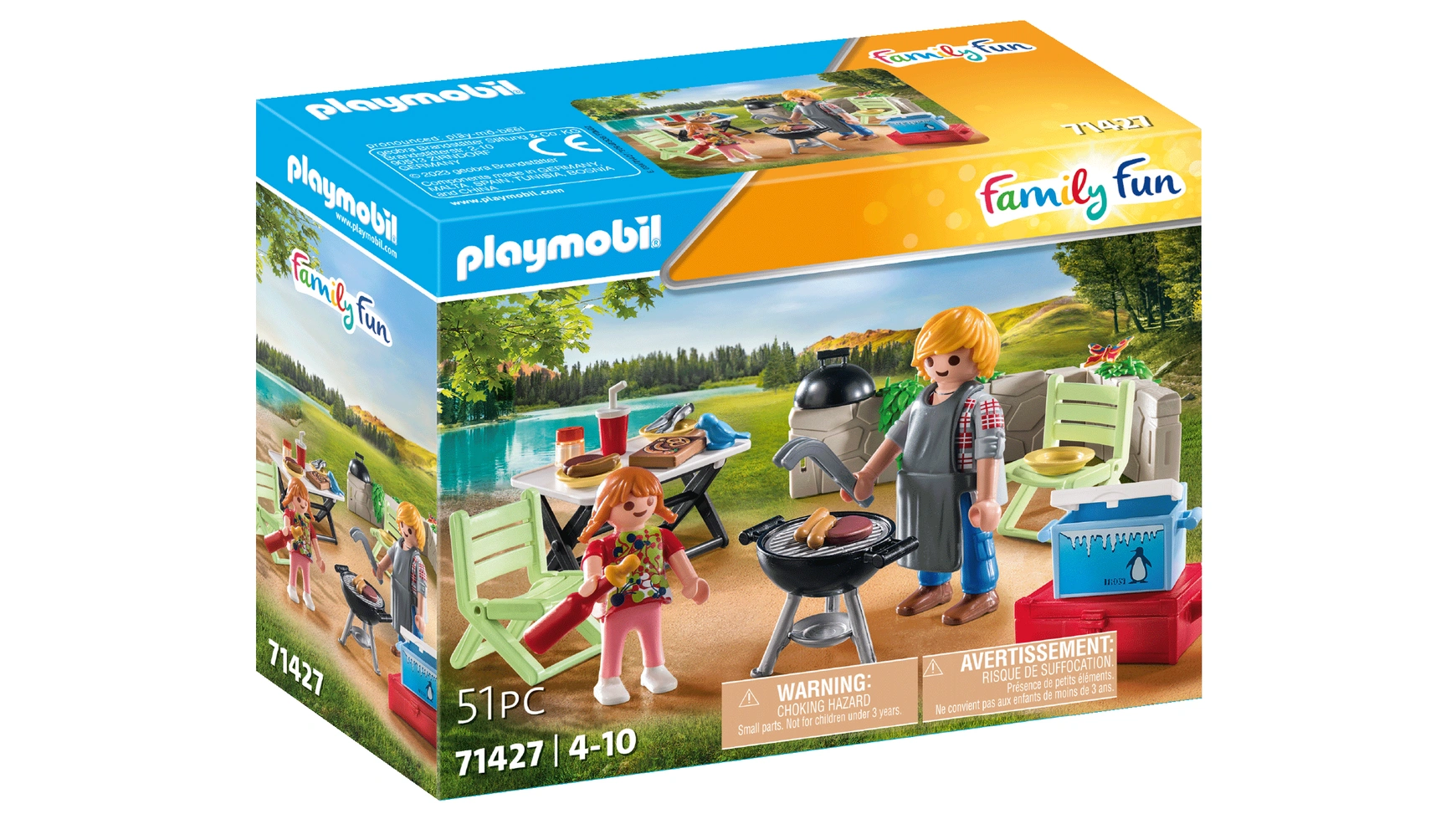 

Семейное развлечение вместе готовим на гриле Playmobil
