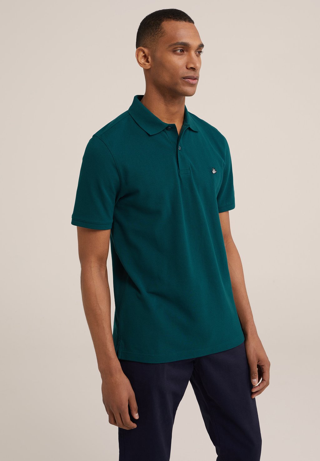 Рубашка-поло With Structure WE Fashion, зеленый
