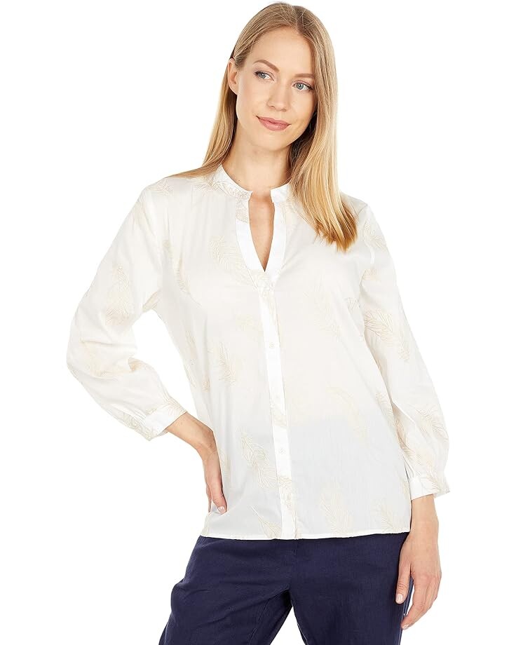 

Топ Johnny Was Gordana Peasant Button-Down, белый