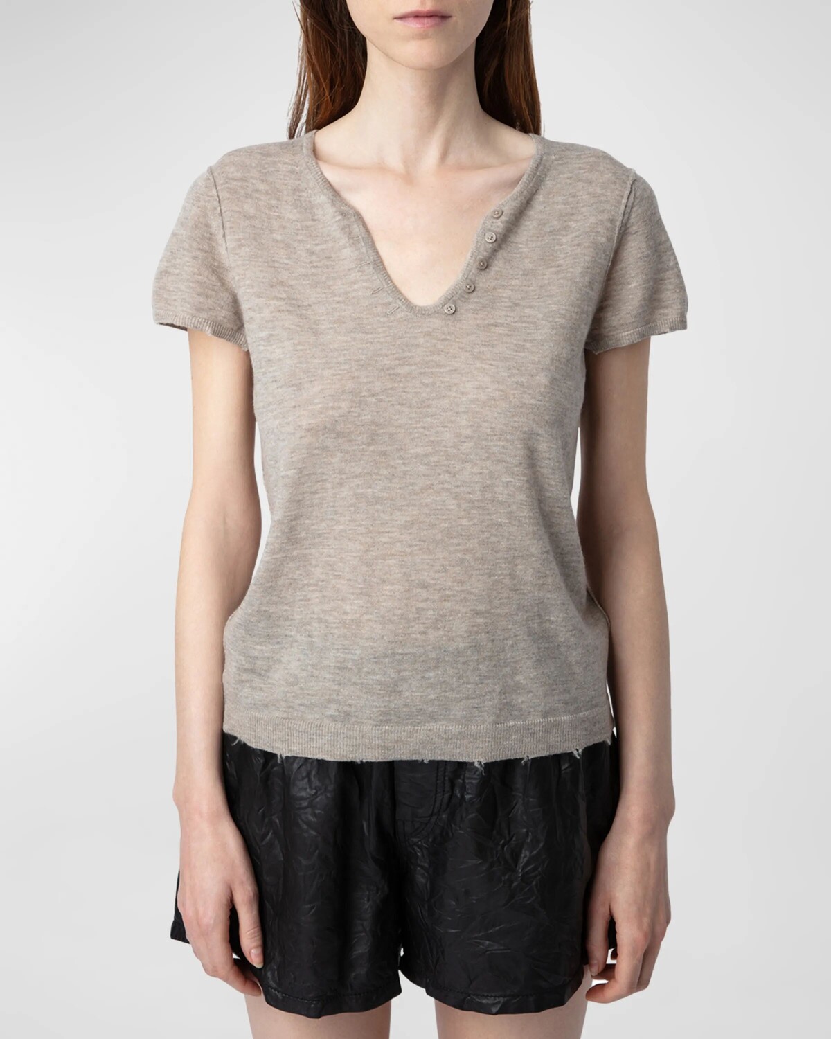 

Футболка Celsy Cashmere Henley Zadig & Voltaire, цвет Latte