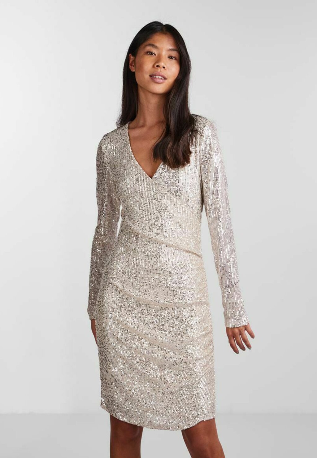 

Коктейльное платье PCDELPHIA NEW WRAP DRESS Pieces, серебро