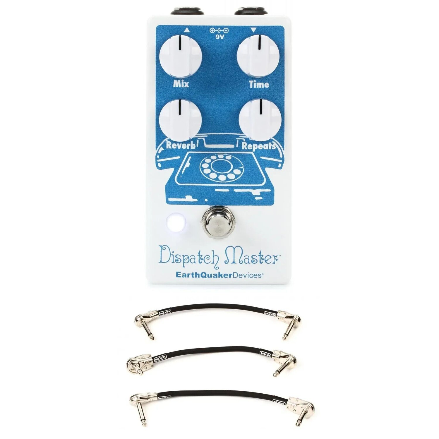 

EarthQuaker Devices Dispatch Master V3 Педаль задержки/реверберации и комплект из 3 соединительных кабелей