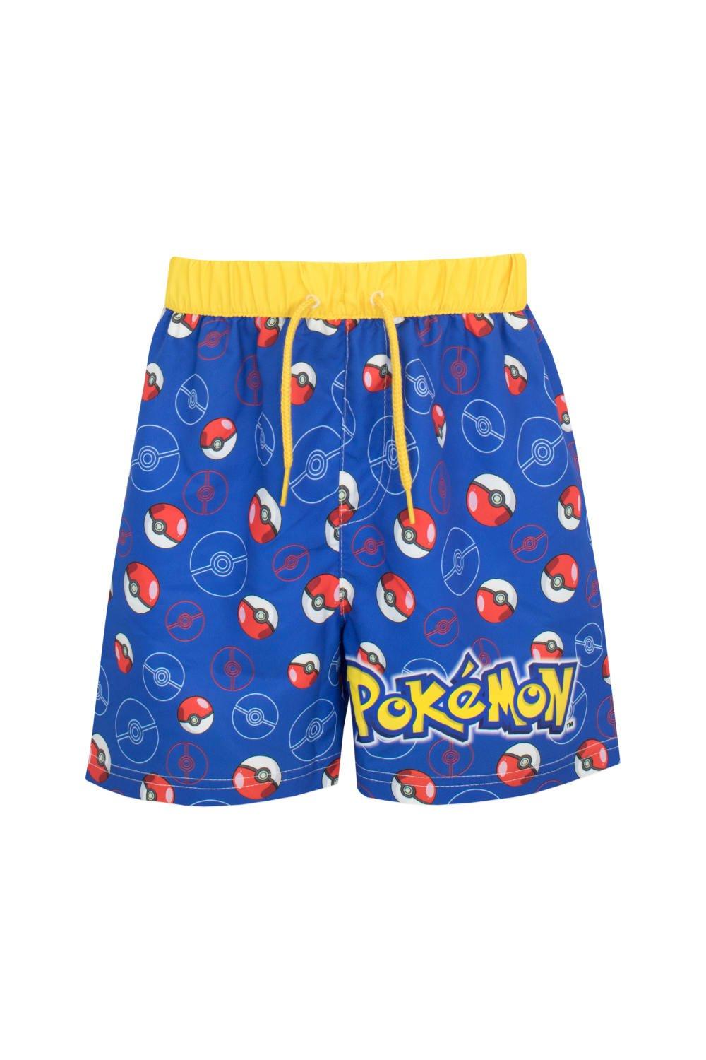 Шорты для плавания с покеболом Pokemon, синий рюкзак эш с покеболом pokemon белый 3